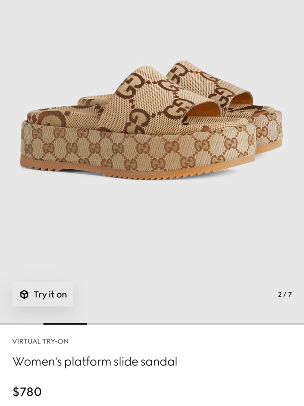 Gucci Platform Slide Sandals